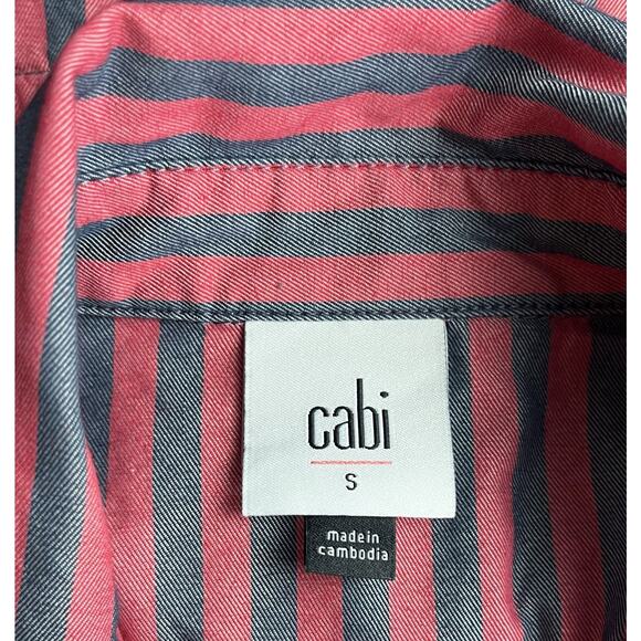 Cabi Style # 6083 Regatta Shirt Striped Button Down Top Casual Size Small - Picture 6 of 7